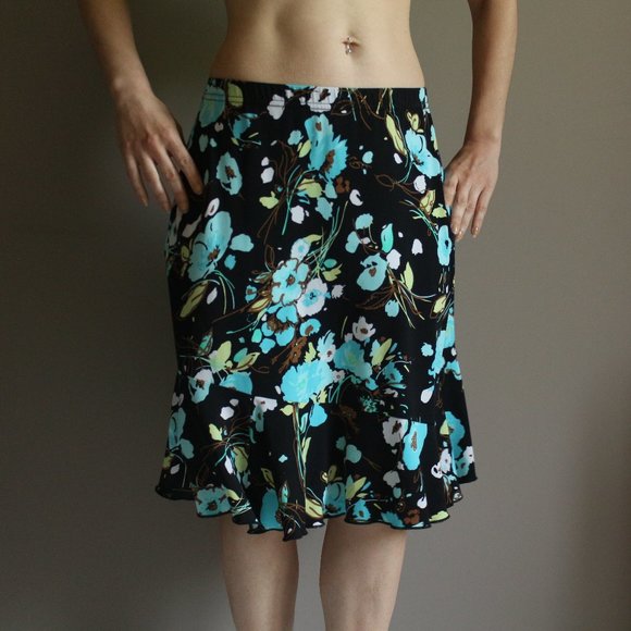 Conrad C Collection Vintage Y2K \ 90s Floral Skirt - Picture 1 of 11